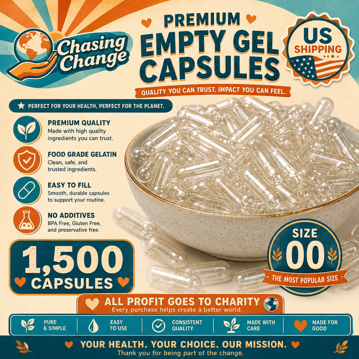 1,500 size 00 Gelatin capsules